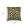 18" Black and Orange Cowhide Throw Pillow