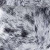 Set of Two 12" X 20" Black and White Cowhide Throw Pillow
