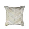 Set of Two Natural Cowhide Throw Pillow