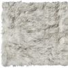 2' X 3' Gradient Gray and Ivory Faux Fur Flokati Style Area Rug