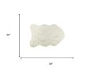 2' X 3' Off White Faux Sheepskin Shag Area Rug