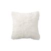 18" X 18" X 5" Off White Faux Fur  Pillow 2 Pack