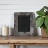 4" x 6" Gray Cowhide Tabletop Picture Frame