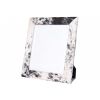 8" X 10" Black And White Cowhide Picture Frame