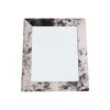 8" X 10" Black And White Cowhide Picture Frame