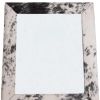 8" X 10" Black And White Cowhide Picture Frame