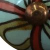 Bohemian Floral Turquoise Handprinted Set Of 8 Ceramic Knobs