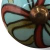 Bohemian Turquoise And Red Set Of 12 Knobs