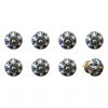 1.5" X 1.5" X 1.5" White Blue Black Handpainted Ceramic  Knobs 8 Pack