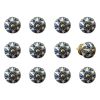 1.5" X 1.5" X 1.5" White Blue And Black  Knobs 12 Pack