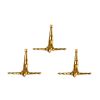 Set of Three 7" Gold Divers Resin Wall Decor