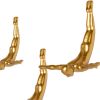 Set of Three 7" Gold Divers Resin Wall Decor