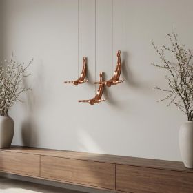Set of Three 7" Bronze Divers Resin Wall Decor