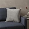 18" X 7" X 18" Transitional Gray Solid Pillow Cover With Poly Insert