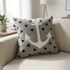Casual Square Grey Nautical Anchor Accent Pillow