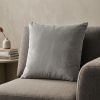 22" Gray Cotton Blend Throw Pillow