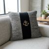 Grey Cotton Pillow Cover With Poly Insert