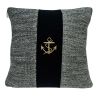Grey Cotton Pillow Cover With Poly Insert