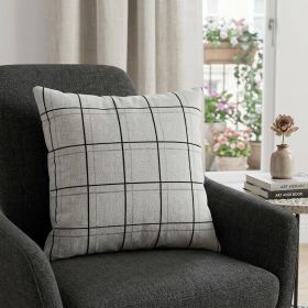 20" X 7" X 20" Transitional Gray  Pillow Cover With Poly Insert