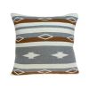 20" X 20" Tan Southwestern Cotton Zippered Pillow
