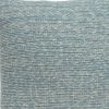 20" Aqua Teal Woven Cotton Blend Throw Pillow