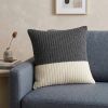 20" X 7" X 20" Beautiful Transitional Tan Accent Pillow Cover With Poly Insert