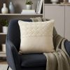 20" X 7" X 20" Transitional Beige Pillow Cover With Poly Insert