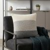 20" X 7" X 20" Transitional Tan Cotton Pillow Cover With Poly Insert