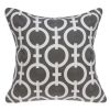 20" X 7" X 20" Transitional Gray And White Accent Pillow Cover With Poly Insert