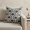 20" X 7" X 20" Transitional Gray And White Accent Pillow Cover With Poly Insert