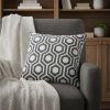 20" X 7" X 20" Cool Gray And White Pillow Cover With Poly Insert