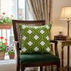 20" X 7" X 20" Cool Traditional Green And White Pillow Cover With Poly Insert