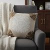 20" X 7" X 20" Traditional Beige Pillow Cover With Poly Insert
