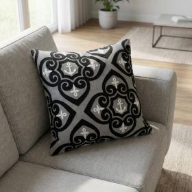 20" X 7" X 20" Bling Ivory Pillow Cover With Poly Insert