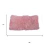 15" X 25" Pink Lambswool Down Throw Pillow