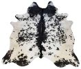 6 Ft Black And White Brindled Cowhide Rug