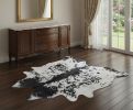 6 Ft Black And White Brindled Cowhide Rug