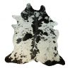 6 Ft Black And White Brindled Cowhide Rug