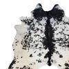 6 Ft Black And White Brindled Cowhide Rug