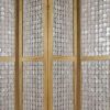 84" Clear Capiz Mother of Pearl Folding Three Panel Screen Room Divider