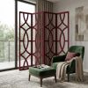 84 X 2 X 84 Red Wood 4 Panel  Screen