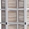 63 X 10 X 71 Traditional White Wood Shutter  Screen