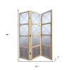 63 X 2 X 84 Silver Wood 3 Panel  Screen