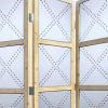 63 X 2 X 84 Silver Wood 3 Panel  Screen