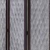 Versatile Dark Wood Three Panel Room Divider Screen