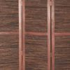 Warm Brown Three Panel Room Divider Screen