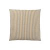 18" X 18" Gray and Gold Polyester Striped Zippered Pillow