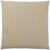 18" X 18" Gray and Gold Polyester Striped Zippered Pillow