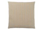 18" X 18" Gray and Gold Polyester Striped Zippered Pillow