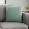 18" X 18" Light Green Polyester Interlocking Zippered Pillow